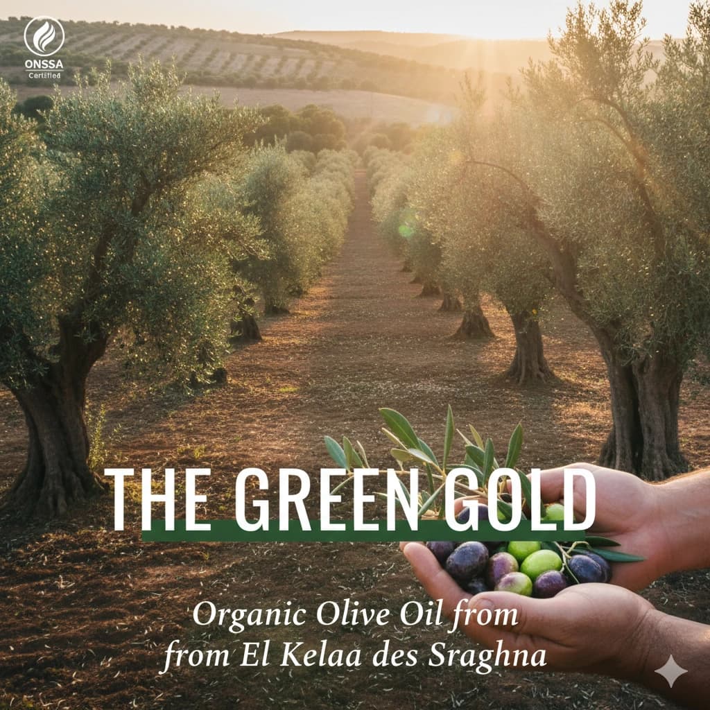 When you upload this to your store, use this alt text: Organic Virgin Olive Oil 20L Bulk Wholesale Morocco El Kelaa des Sraghna.